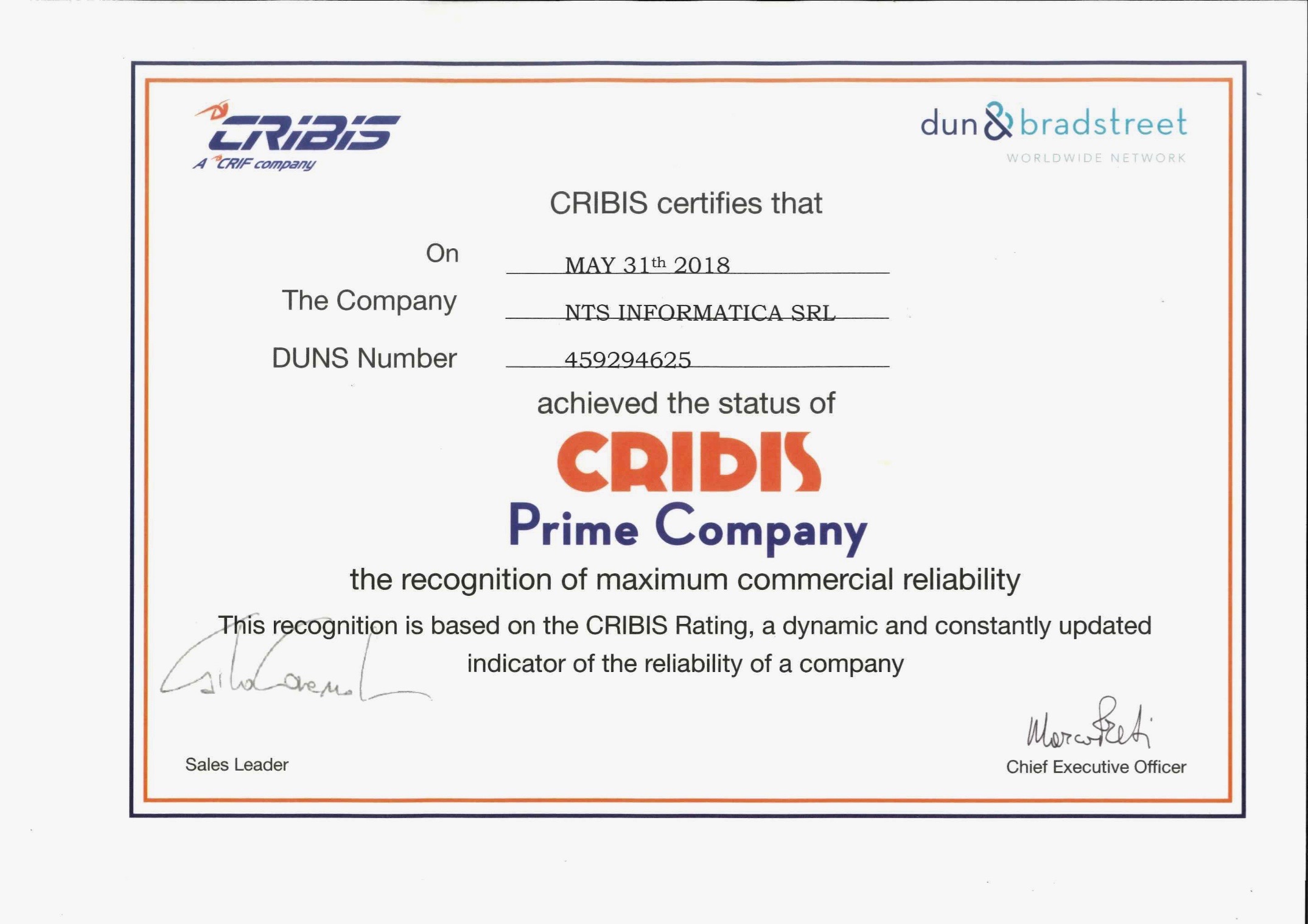 Logo Cribis Prime Company 2018 EN